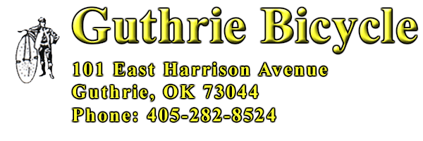 Guthrie Bicycle - 101 E Harrison Ave, Guthrie, OK 73044 - Phone: 405-282-8524